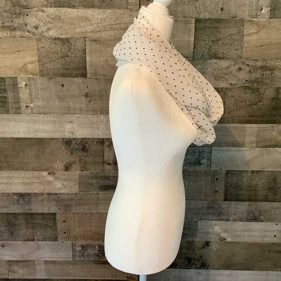 Sheer Polka Dot Infinity Scarf - Picture 3 of 16